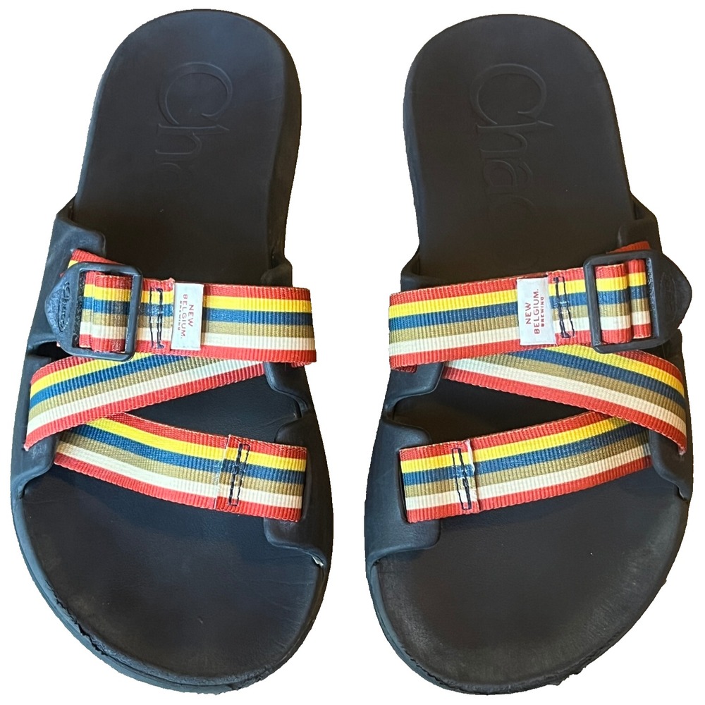 Chaco x New‎ Belgium Brewing Chillo Slides Sandals Blue Red Mens 8 EU 39